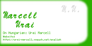 marcell urai business card